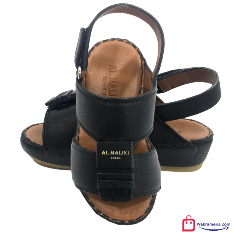 Al Maliki Slippers for Boys Black Color Handmade Slippers Store